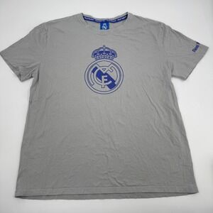Real Madrid Graphic T-Shirt Mens 2XL Gray Official Licensed Soccer Tee A1821